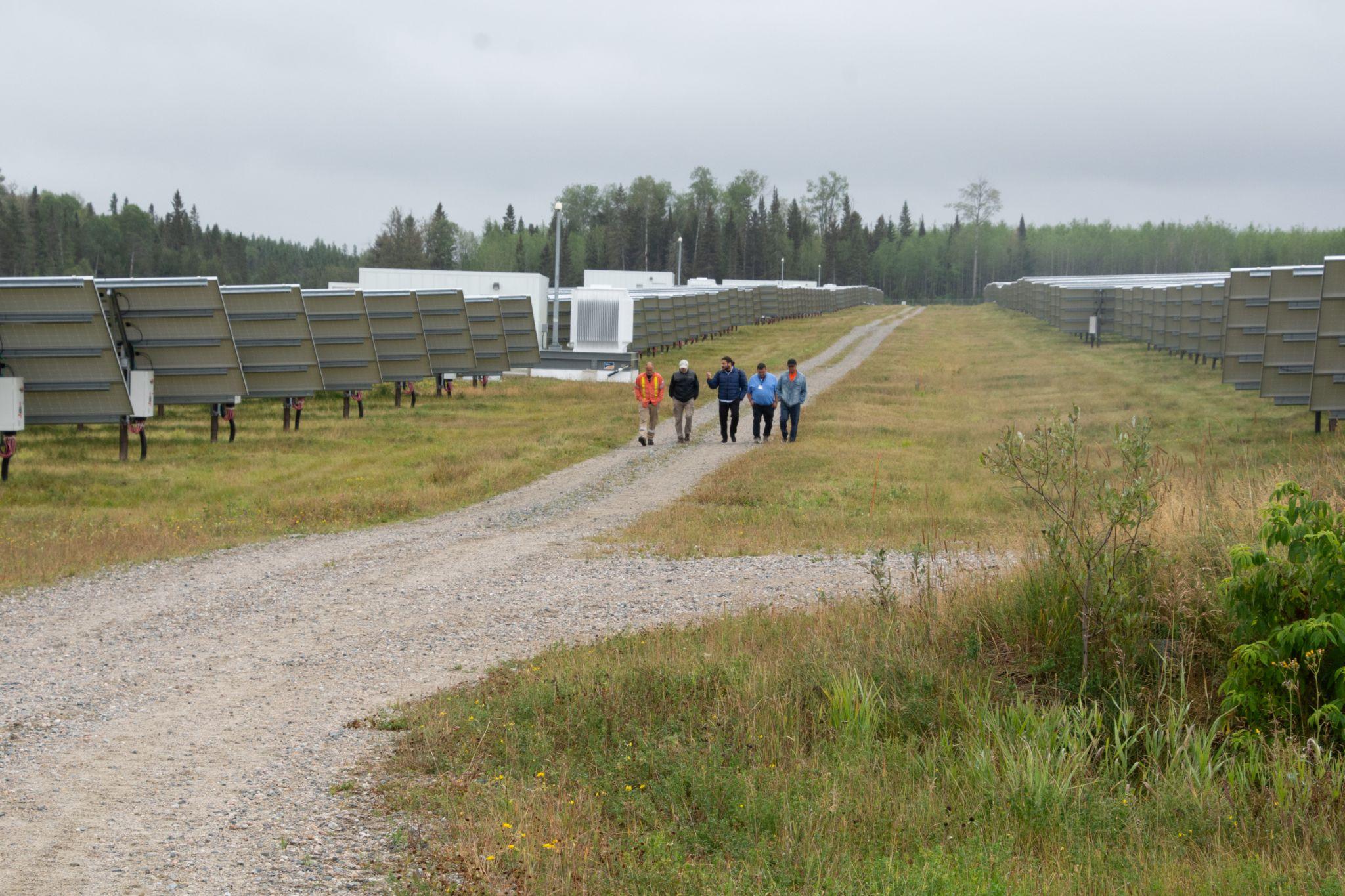 Community walk-through of a solar array installation